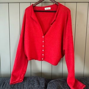COPY - SOLAÍ the label Free Falling Cardigan in red